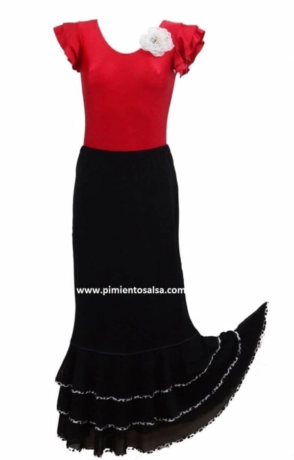 Falda  mujer de Flamenco en punto seda