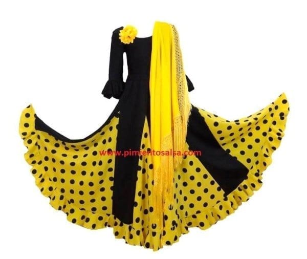 Falda Flamenco amarilla