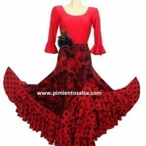 Falda de Flamenco con flores