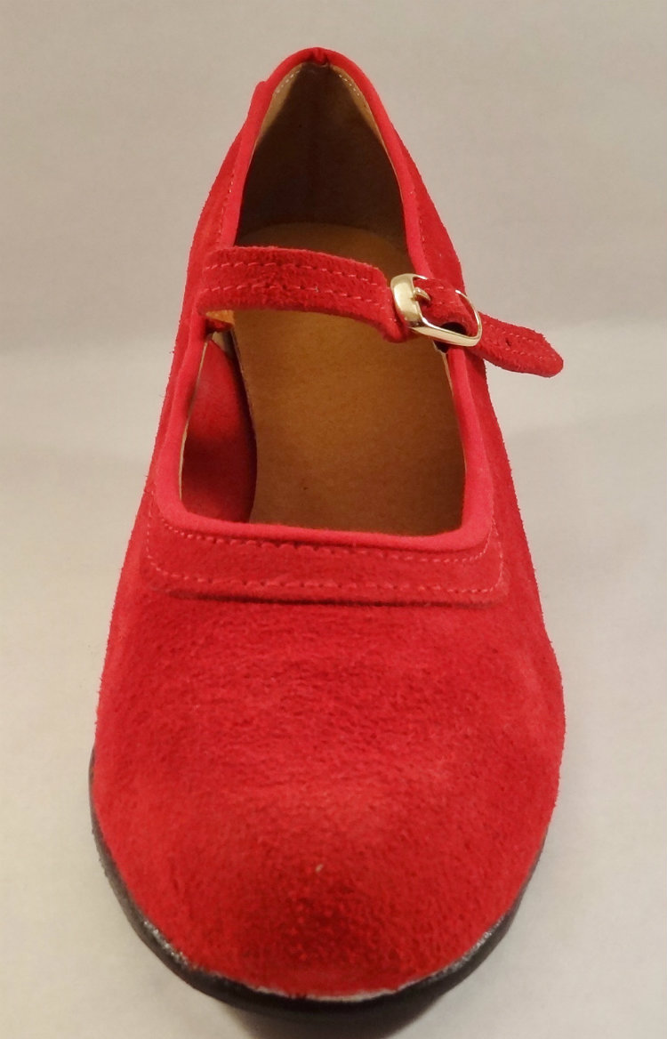 Zapato de antes rojo para el baile Flamenco