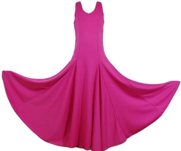 Vestido para el baile Flemenco fucsia liso